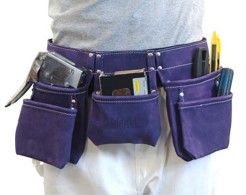 Leather Tool Belt - Dark Purple