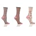 Ladies/Womens Cotton Rich Honeycomb Top Floral Pattern Socks (Pack Of 3)