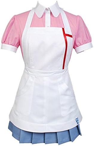 DanganRonpa Cosplay Super Dangan Ronpa 2 Mikan Tsumiki Cosplay Dress White Apron Beauty Costume Good Quality