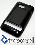 Black HTC Thunderbolt 4G LTE Extended Battery Thermoplastic TPU Cover Case (Universally Compatible with HTC, and Seidio)