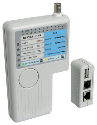 1aTTack CAT Leitungstester f&uuml;r RJ11/12/45 (TP/BNC/USB)