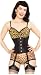 Playgirl White Label Gorgeous Tafetta Authentic Full Steel Boned Underbust Waist Cincher Shaper Corset In Black