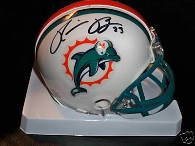 RONNIE BROWN SIGNED AUTOGRAPHED MIAMI DOLPHINS MINI HELMET W/ HOLOGRAM + COA