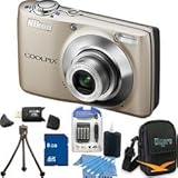 Nikon COOLPIX L24 14 MP Digital Camera with 3.6x NIKKOR Optical Zoom Lens a ....