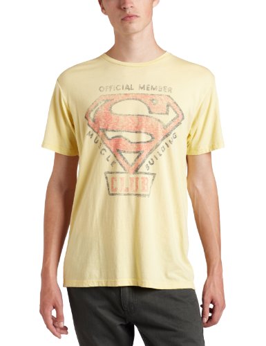  Junk Food Clothing Men's Superman Club Short Sleeve Vintage Crew Neck T-Shirt