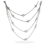 Eve's Addiction Sterling Silver Sparkling 60 Inch Czs By The Yard