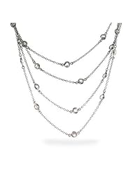 Sterling Silver Sparkling 60 Inch Czs By The Yard