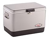 Coleman 54-Quart Steel-Belted Cooler, Silver