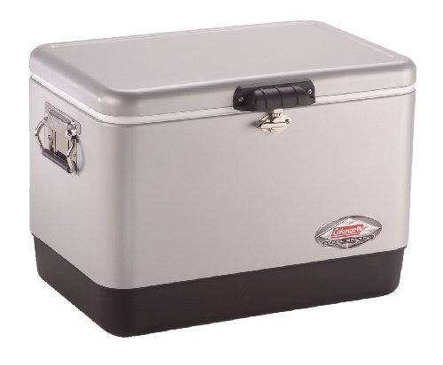 Coleman 54-Quart Steel-Belted Cooler, Silver