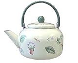 Pfaltzgraff Flower Garden 2--Quart Enamel on Steel Tea Kettle
