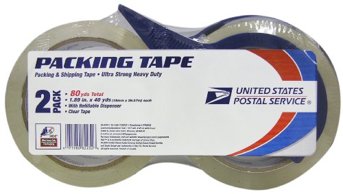 LePage's  USPS HD2 Packaging Tape, 2 Inches x 40 Yards , 2 Pack (82232)