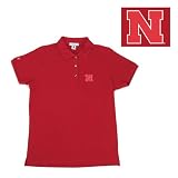 Nebraska Cornhuskers NCAA Classic Pique Polo Shirt for Women (Dark Red)