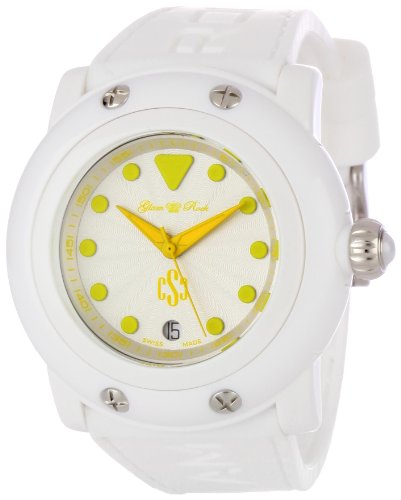 Glam Rock Women's GR61007 Miami Beach White Dial White Silicone Watch