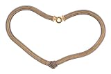 14K Two Tone Gold Fancy Knot Mesh Necklace