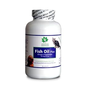 Animal Essentials Fish Oil Plus, Omega 3 Supplement for Dogs and Cats (180 Capsules) by Animal Essentials