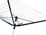 Brabantia Lift-O-Matic All Weather Rotary Dryer 60m Metallic Grey, Cover, Garage Stand