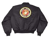 Marine Corps Globe & Anchor Embroidered Logo on a Back MA-1 Flight jacket