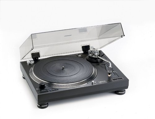 Lenco L-3807 professioneller Plattenspieler mit Direct Drive, Quickstart, Schieberegler für Pitch Control und Antiskating schwarz