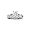 Sterling Silver and Cubic Zirconia 2-Pc. Wedding Ring Set