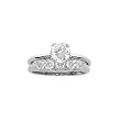 SS CZ 2 PC Wedding Ring Set - 9