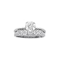 Sterling Silver and Cubic Zirconia 2-Pc. Wedding Ring Set