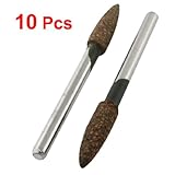 uxcell　マウントポイント　軸付砥石　ソフトメダル　バフ化合物　10個入り