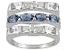 1.12CTW LONDON BLUE AND 2.10CTW WHITE TOPAZ STERLING SILVER RING SET