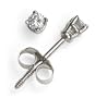 14k White Gold Round Diamond 4-Prong Solitaire Earrings (1/10 ct, J, I2)