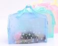 Jdbuy Multipurpose Floral Crystal Comestic Makeup Beauty Storage Travelling Bath Bag (Blue)