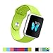 WantsMall Soft Silicone Sport Style Replacement iWatch Strap for Apple Watch Models – 42mm – Green