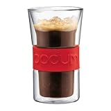 Bodum Presso 2 Piece Glass Set 0.3L/10oz - Red