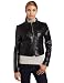 BCBGMAXAZRIA Womens Leather Bomber Jacket, Black, Small