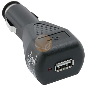 BLACK Universal USB Car Charger Single Port for Apple iPad 16GB / 32GB / 64GB