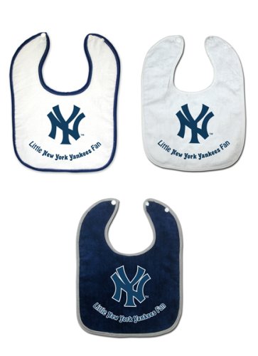 New York Yankees 3 Pack Snap Bib Set