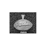 Purdue Boilermakers Solid Sterling Silver ''Purdue'' Football Pendant