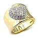 14k Gold Plated Heart Design Pave CZ Ring