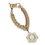 Lucky Brand Women's 161220WTGB Gold-Tone Flower Shaped Chain Bracelet Watch