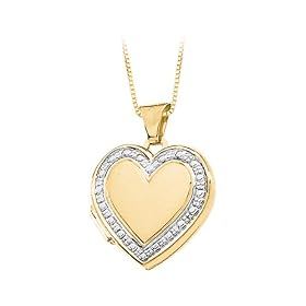 14K Two Tone Gold 17.75 x 18 MM Heart Locket with Chain