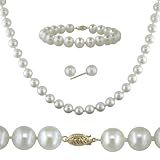 14K Gold 7-7.5mm/7.5-8mm Freshwater Pearl Necklace/ Earrings/ Bracelet...