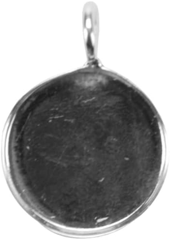Amate StudiosAmate Studios Base Elements Circle Pendant Base, 1/Pkg, Silver Overlay, 19.1-Millimeters