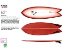 Seared Ahi 6'2" Quad Fin Retro Fish Surfboard