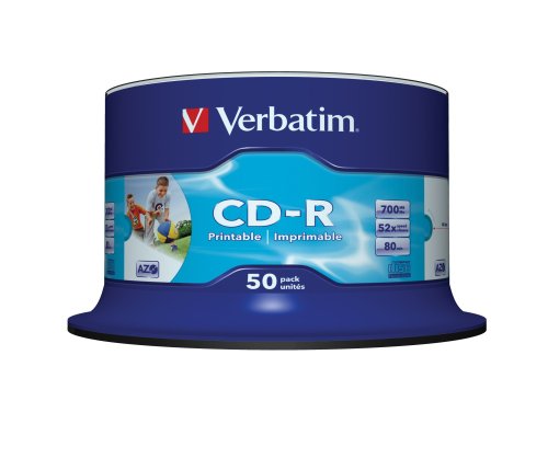 Verbatim 43309 CD-R Printable 48x 50 pack spindle