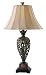 Kenroy Home #20180GR Iron Lace Table Lamp with 18 inch diameter light Gold shade