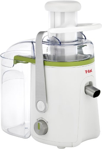 T-fal ZE5813US Balanced Living 550-Watt Juice Extractor with Stainless Steel Filter and Dishwasher Safe Juicer Parts, White