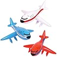 Set of 3 Inflatable AIRPLANES/Jet/747/INFLATES/Birthday PARTY DECORATIONS Favors/Decor/24" NEW in Package PLANE by RINCO