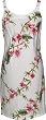 Bias Print Sundress - Plumeria Bamboo A-Line Hawaiian Aloha Zipper Back Sun Dress - Regular Size