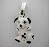 Silver Enamel * DALMATION PUPPY CHARM * ITALY