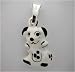 Silver Enamel * DALMATION PUPPY CHARM * ITALY