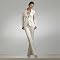 Isaac Mizrahi for Target® Sateen Peak Lapel Jacket, Pants and Cowl Neck Shell - Opal Cream