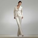 Isaac Mizrahi for Target&reg; Sateen Peak Lapel Jacket, Pants and Cowl Neck Shell - Opal Cream